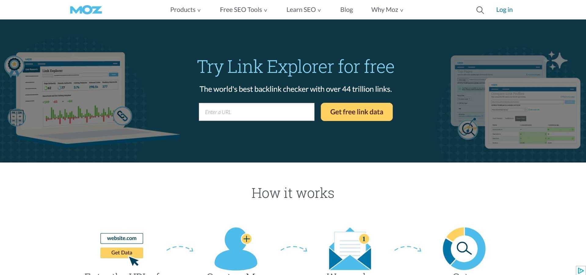 Moz Link Explorer de beste gratis seo tools 2024